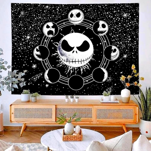 Other - 🍃 3 for 35 - Jack Skellington Moon Phases Tapestry - 150x100
